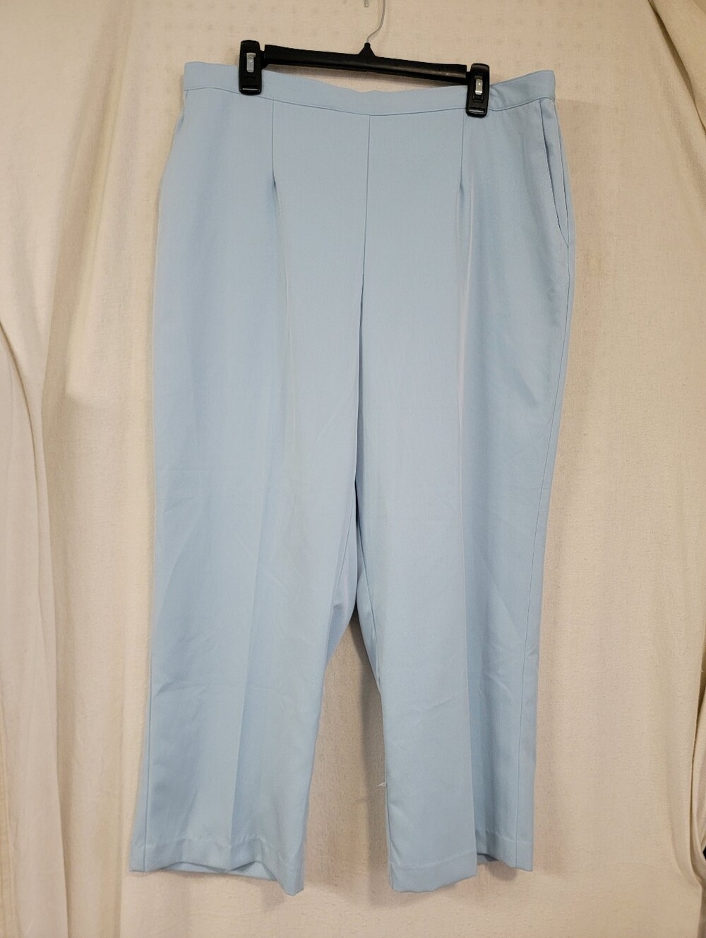 Alfred Dunner Light Blue Flat Front Trousers